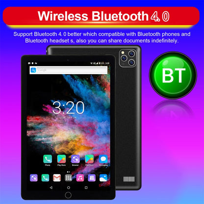 BDF A10 3G Phone Call Tablet PC, 10 inch, 2GB+32GB, Android 9.0, MTK8321 Octa Core Cortex-A7, Support Dual SIM & Bluetooth & WiFi & GPS, EU Plug(Black) - BDF by BDF | Online Shopping UK | buy2fix