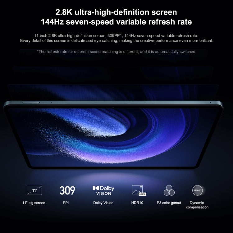 Xiaomi Pad 6, 11.0 inch, 8GB+256GB, MIUI 14 Qualcomm Snapdragon 870 7nm Octa Core up to 3.2GHz, 8840mAh Battery, Support BT, WiFi (Blue) - Other by Xiaomi | Online Shopping UK | buy2fix