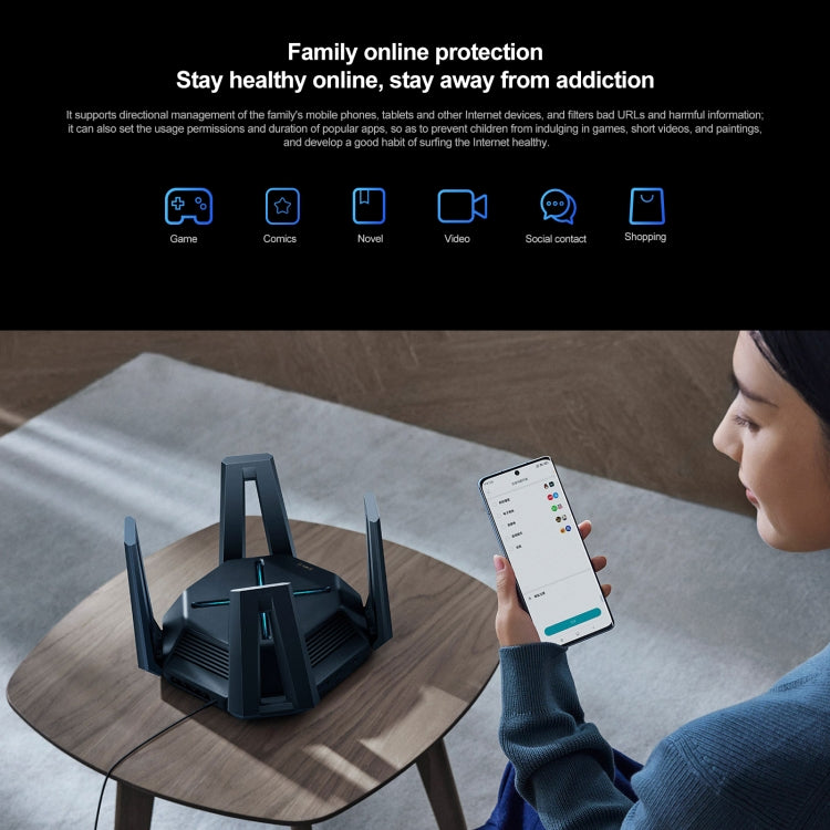 Original Xiaomi WiFi Router 10 Gigabit Tri-Band Wireless Mesh Network Game Acceleration Repeater, US Plug - Wireless Routers by Xiaomi | Online Shopping UK | buy2fix