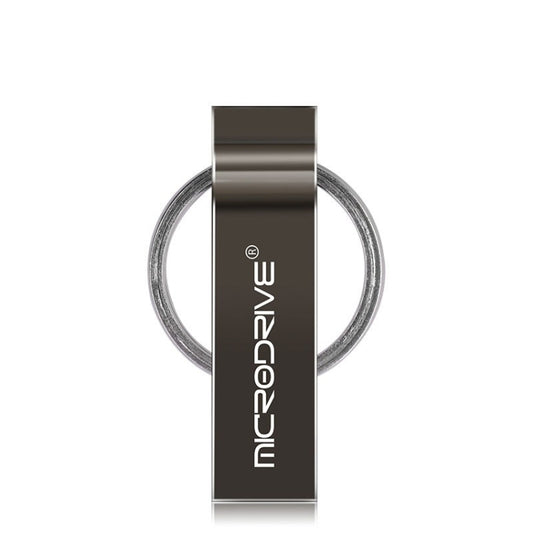 MicroDrive 128GB USB 2.0 Metal Keychain U Disk (Black) - USB Flash Drives by MicroDrive | Online Shopping UK | buy2fix