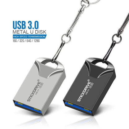 STICKDRIVE 128GB USB 3.0 High Speed Mini Metal U Disk (Black) - USB Flash Drives by STICKDRIVE | Online Shopping UK | buy2fix